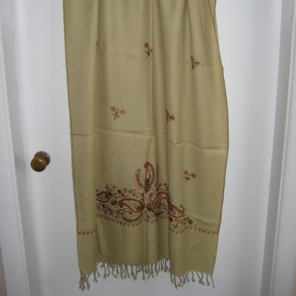 Pashmina/Shawl, made in Pakistan, beautiful brown/beige colour - Picture 1 of 5
